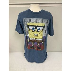 Spongebob Squarepants Nickelodeon Geeky Nerdy Geek Nerd Graphic T-Shirt Medium